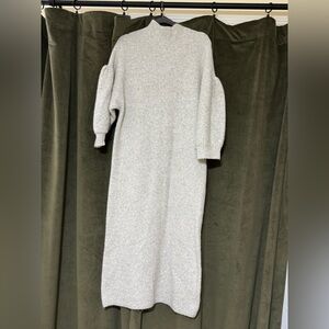 ASOS Light Gray Long Sleeve Sweater Dress